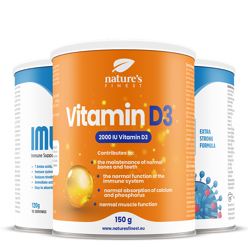 2x IMUNUP + Vitamin D3 Powder , Boost Immune System , Contains Amino Acids , Vitamin D3 For Immune Health