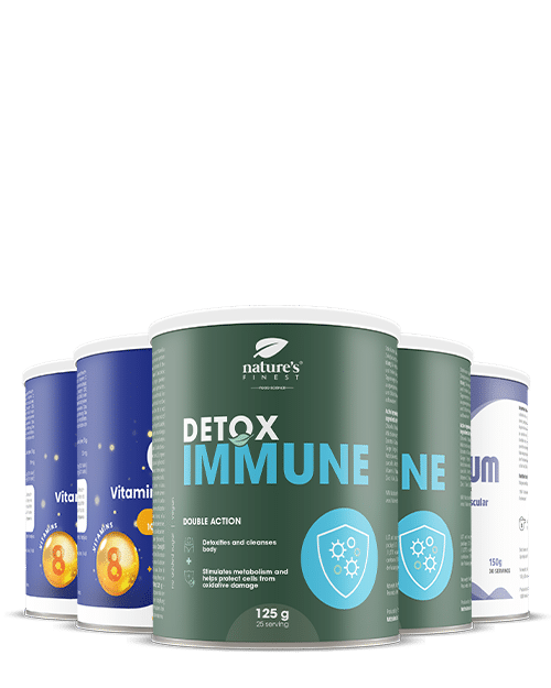 Detox Immune 1+1 FREE , Natural Immune Enhancer With Milk Thistle, Artichoke, Chlorella, Ginger, Zinc, Vitamin C